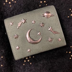 Charles and Keith galaxy wallet velvet 🍵✨